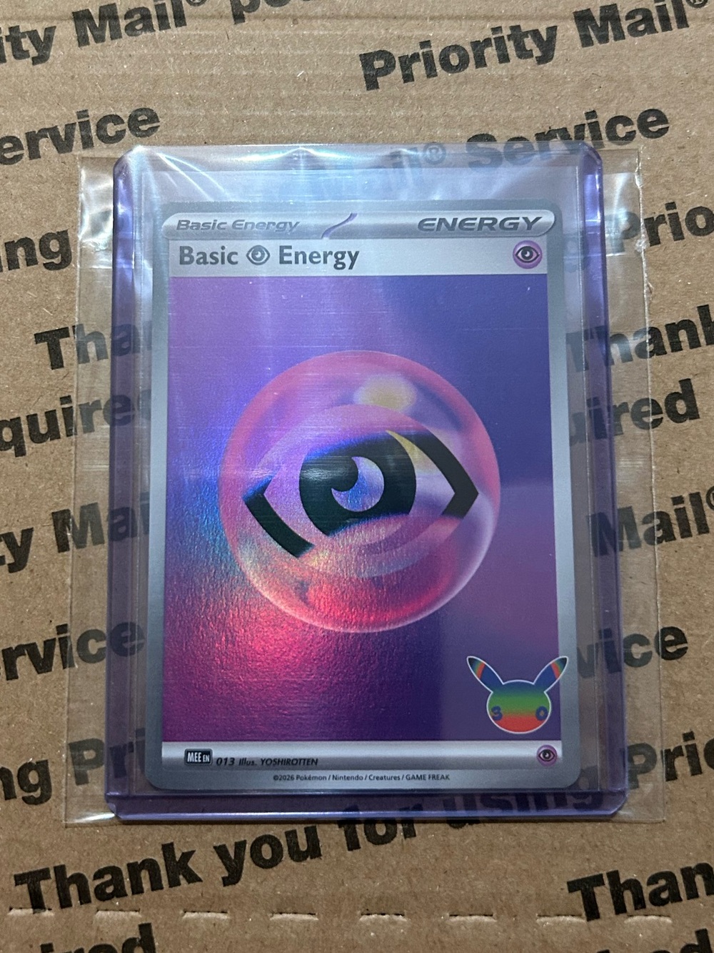 Holo Psychic Basic Energy 30th Celebration Pokemon TCG Card No. 013